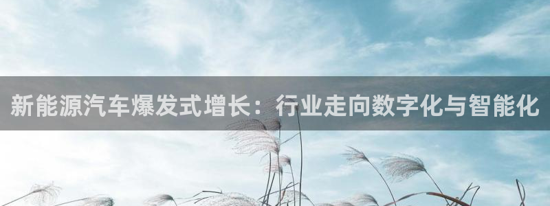新宝gg代:新能源汽车爆发式增长:行业走向数字化与智能化