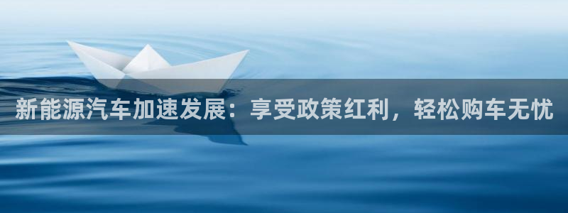 新宝gg测试:新能源汽车加速发展:享受政策红利,轻松购车无忧