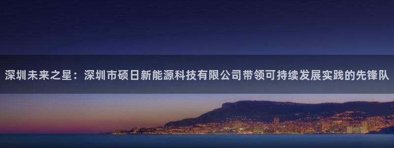 新宝gg登陆:深圳未来之星:深圳市硕日新能源科技有限公司带领