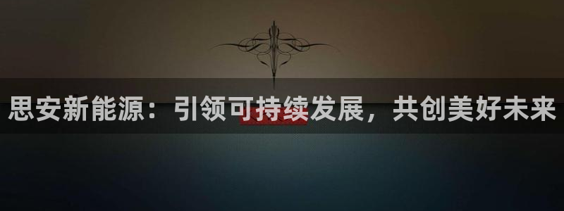 新宝奇迹GG：思安新能源：引领可持续发展